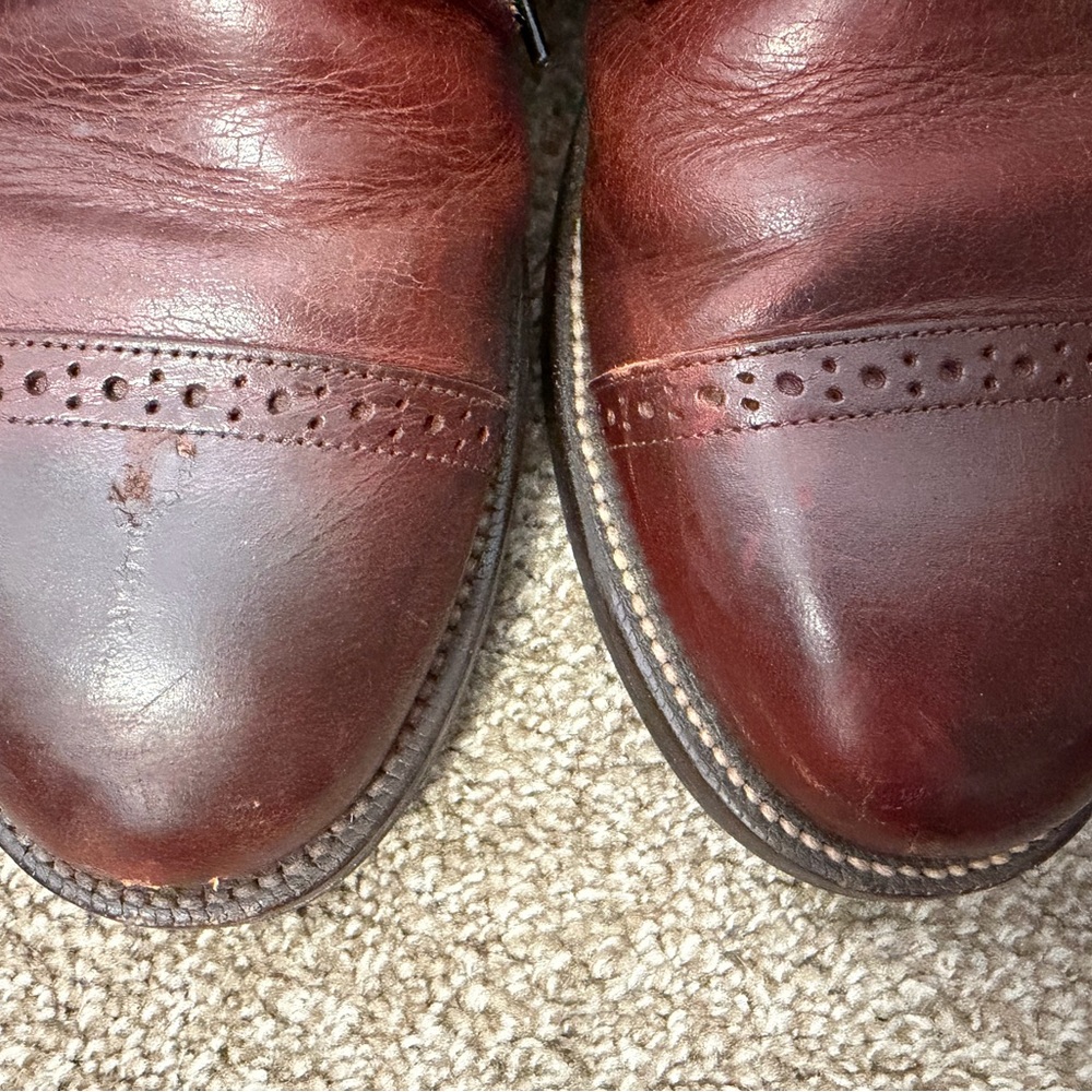 Grant Stone Burgundy Garrison Boot Red Waxed Deer - Picture 4 of 5